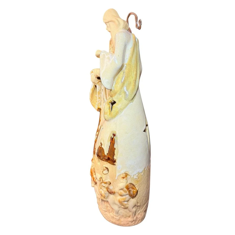 Collections Nativity Scene Holy Family 3 Kings Tea Light Candle Holder‎ Ceramic